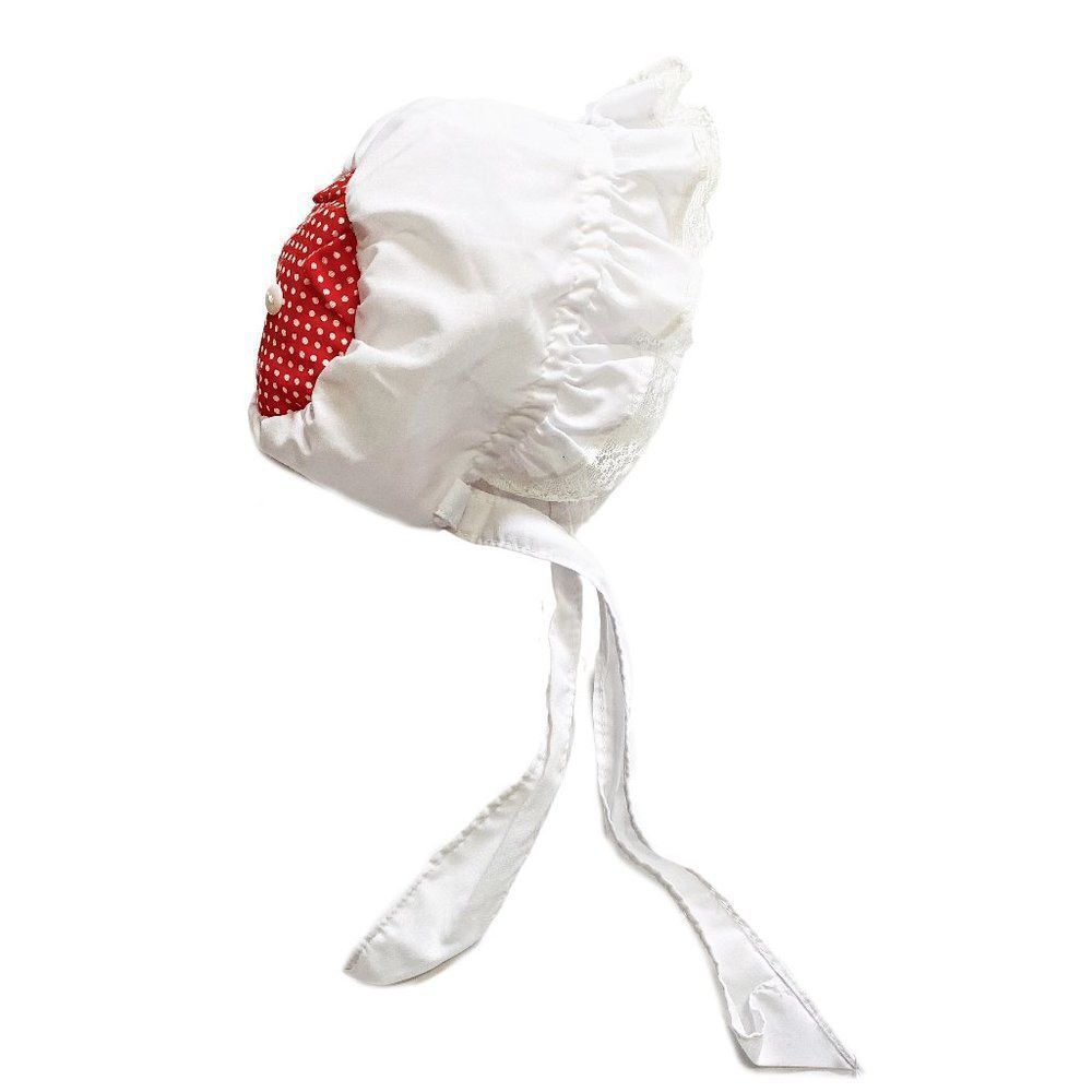 Vintage White Lace Trim Baby Bonnet
